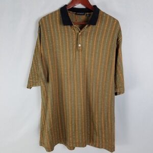 Riscato Mens XXL Polo Shirt‎ Short Sleeve Made in Italy Striped Casual Golf